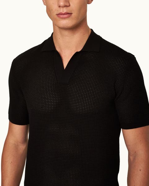 Roddy Tailored Fit Open Mesh Stitch Polo Shirt