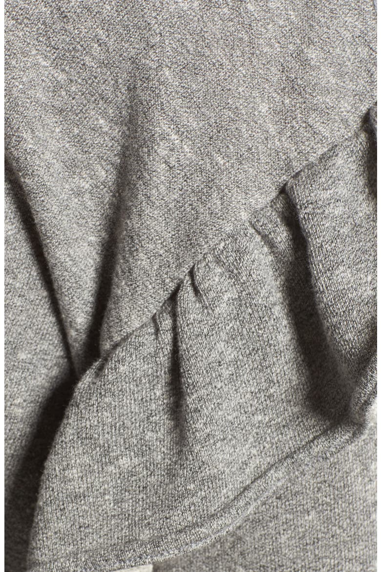 The Ruffle Sweatshirt, Alternate, color, HEATHER GREY