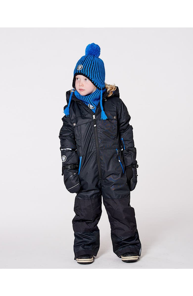 Deux par Deux Solid One-Piece Teknik Snowsuit, Alternate, color, Black