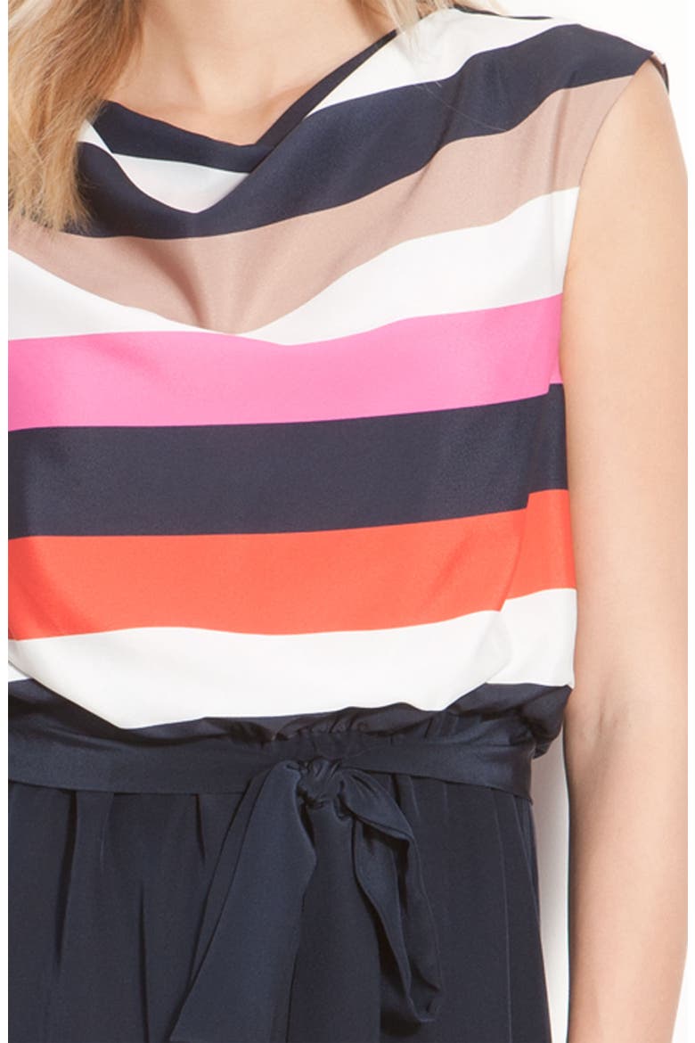 Stripe Mock Two Piece Dress, Alternate, color, MULTI