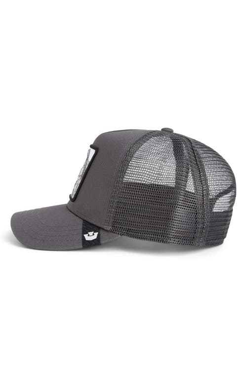 Goorin Bros . Silver Foxxx Patch Snapback Trucker Hat In Gray