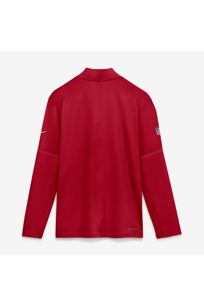 Men's Nike Scarlet San Francisco 49ers Sideline Logo Glory Midweight Dri-FIT Half-Zip Pullover, Alternate, color, Scarlet