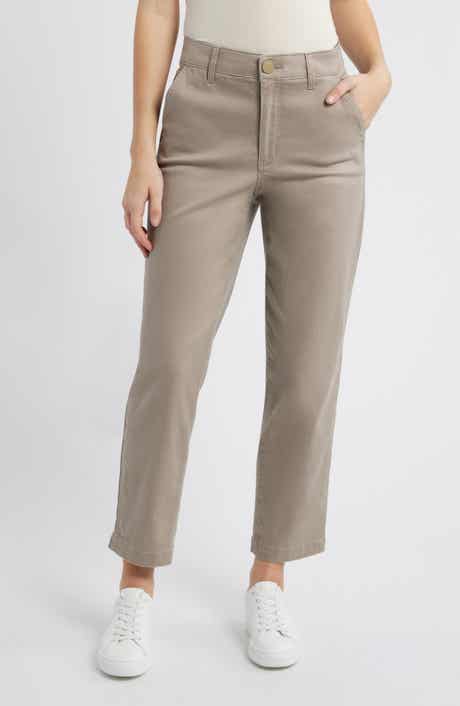 Wit & Wisdom Skyrise Slim Straight Leg Twill Pants