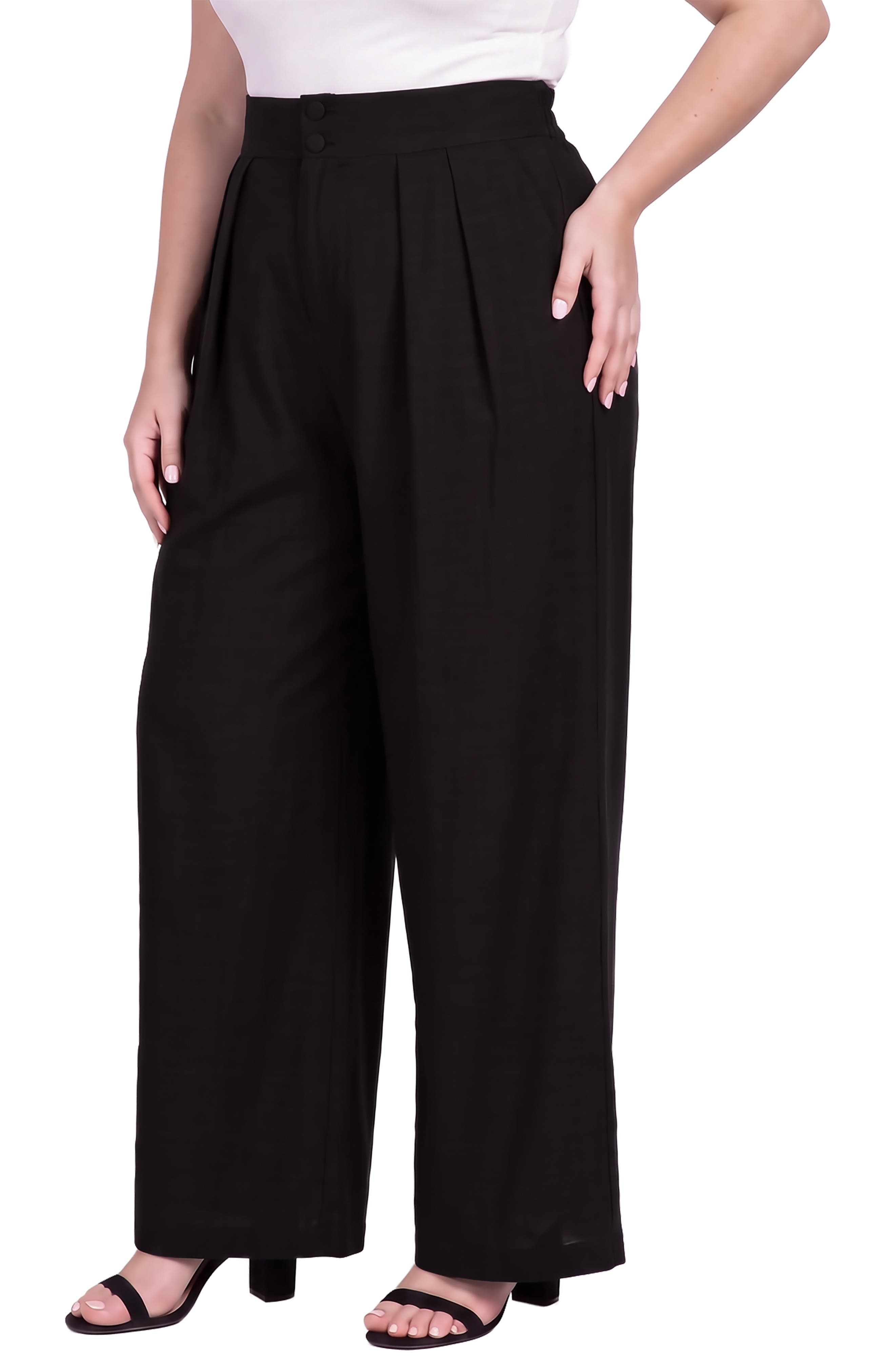 Standards & Practices High Waist Pleated Straight Leg Suit Pants (Women ...