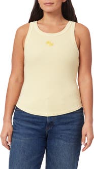 C & C California Embroidered Ribbed Tank