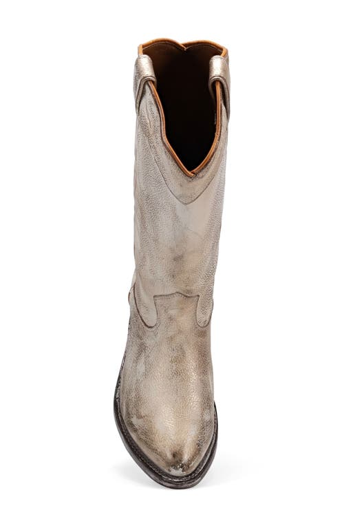 Frye Billy Daisy Knee High Western Boot In Gold