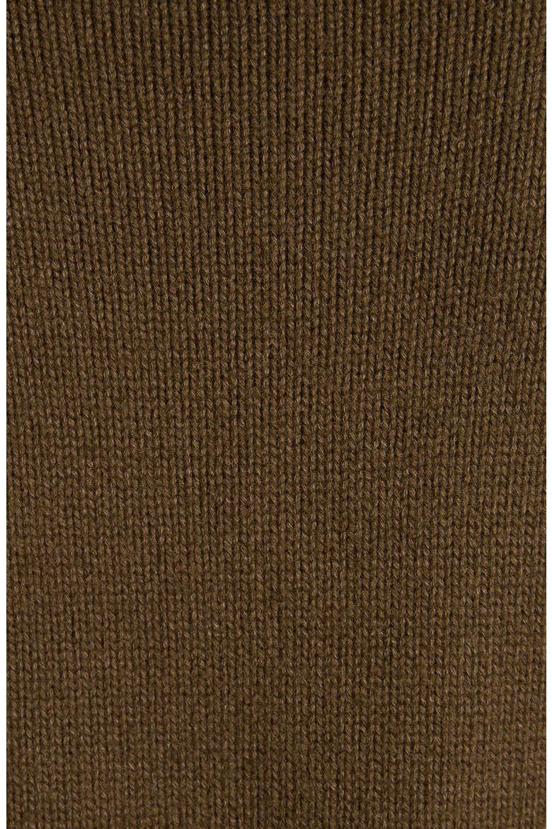 Chunky Wool & Cotton Mock Neck Sweater, Alternate, color, FG815 MILITARY GREEN