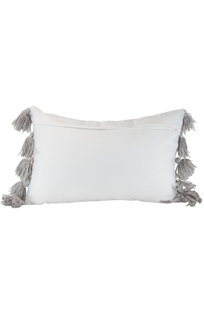 Foreside Home and Garden Adeline Outdoor Decorative Accent Pillow 14" x 22", Alternate, color, Gray