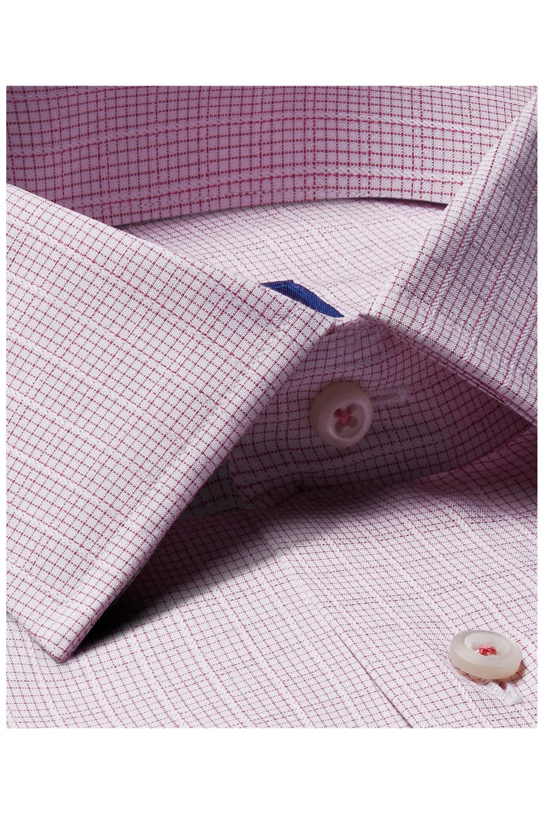 Trim Fit Dress Shirt, Alternate, color, WHITE/ PINK