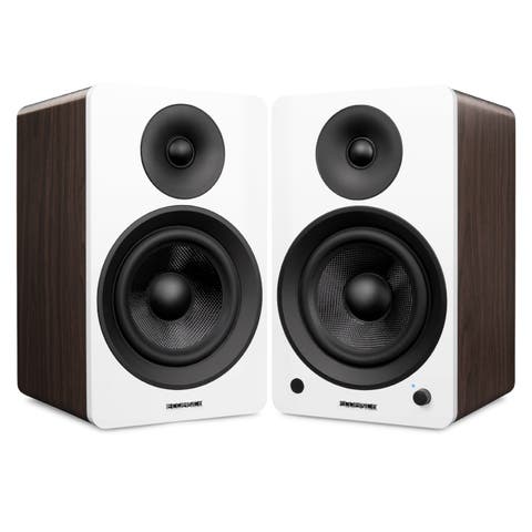 Powered 6.5'' Stereo Bookshelf Speakers for Turntable, TV PC & Bluetooth
