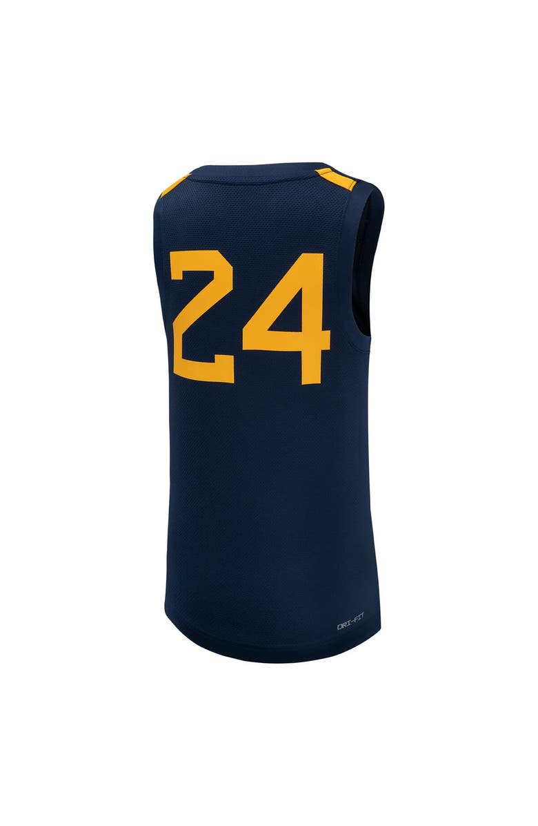 Nike Youth Nike #24 Navy West Virginia Mountaineers Team Replica Basketball Jersey, Alternate, color,