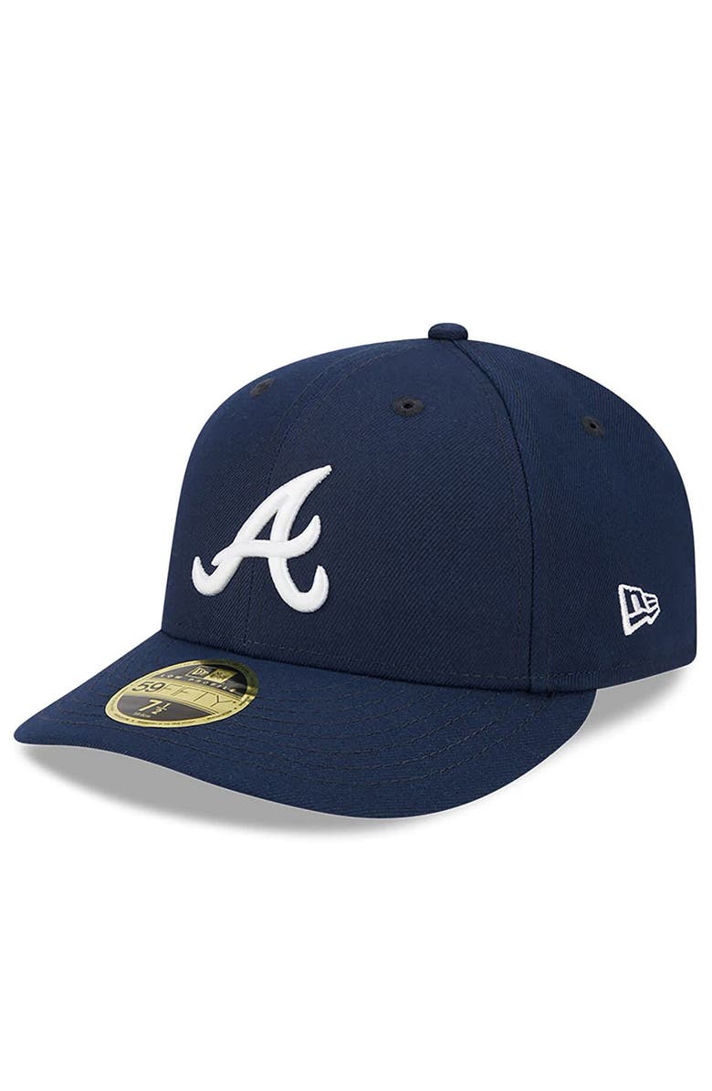 New Era Men's New Era Navy Atlanta Braves Oceanside Low Profile 59FIFTY Fitted Hat, Alternate, color, 