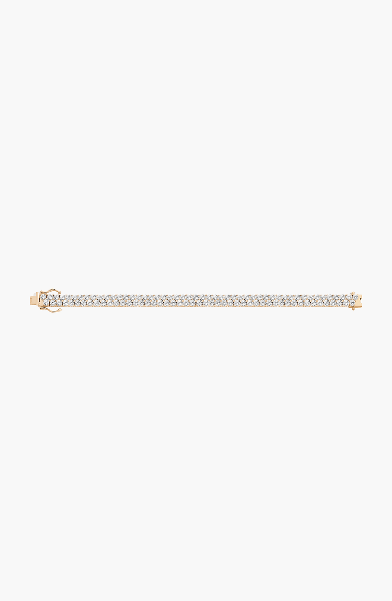 Aurate New York Lab Grown White Sapphire Double Row Tennis Bracelet, Alternate, color, Yellow Vermeil