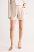matty m. Linen Blend Shorts