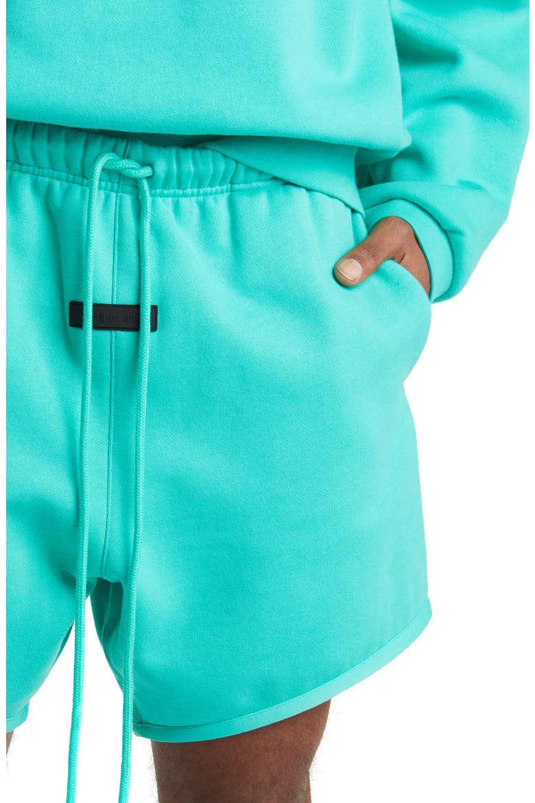 Cotton Blend Sweat Shorts, Alternate, color, MINT LEAF