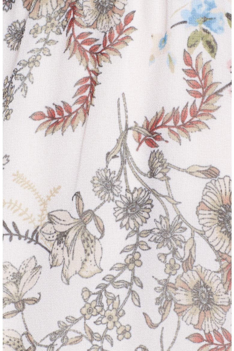 Print High/Low Midi Dress, Alternate, color, IVORY AMELIA FLORAL