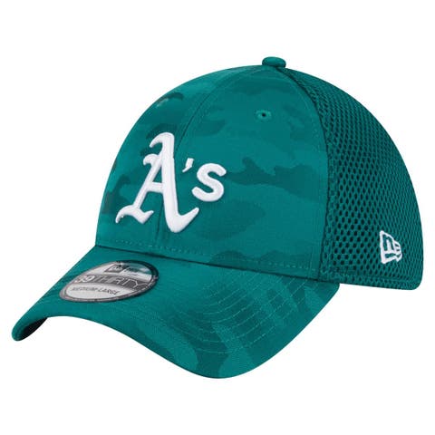 Men's New Era Green Athletics Subtle Camo 39THIRTY Flex Hat
