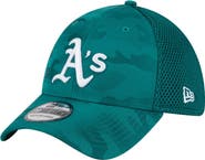 New Era Men's New Era Green Athletics Subtle Camo 39THIRTY Flex Hat