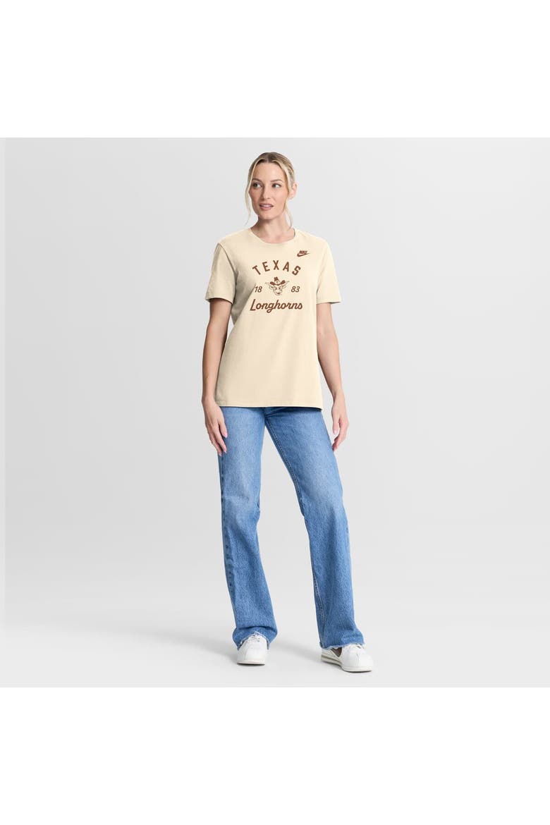 Women's Nike Natural Texas Longhorns Legacy Team Name T-Shirt, Alternate, color, Natural