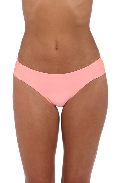 Solids Shirred Side Bikini Bottoms
