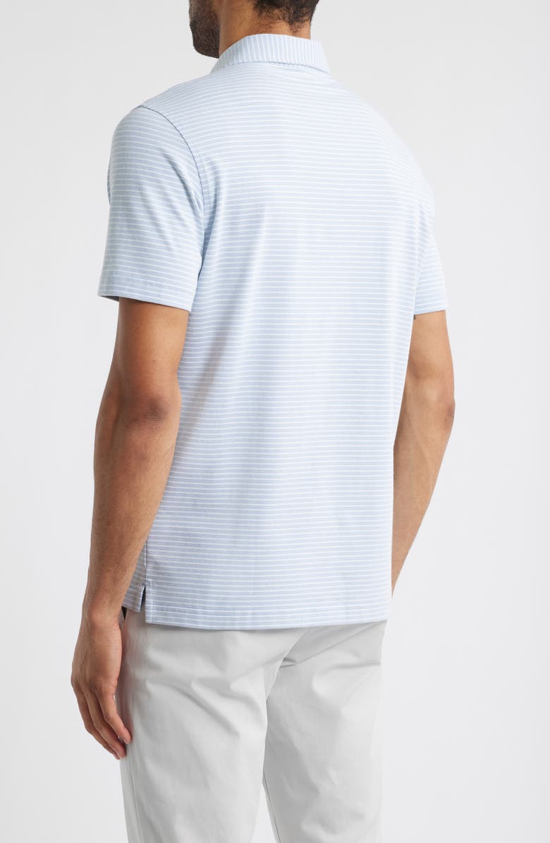 Crown Crafted Albatross Stripe Pima Cotton Blend Polo