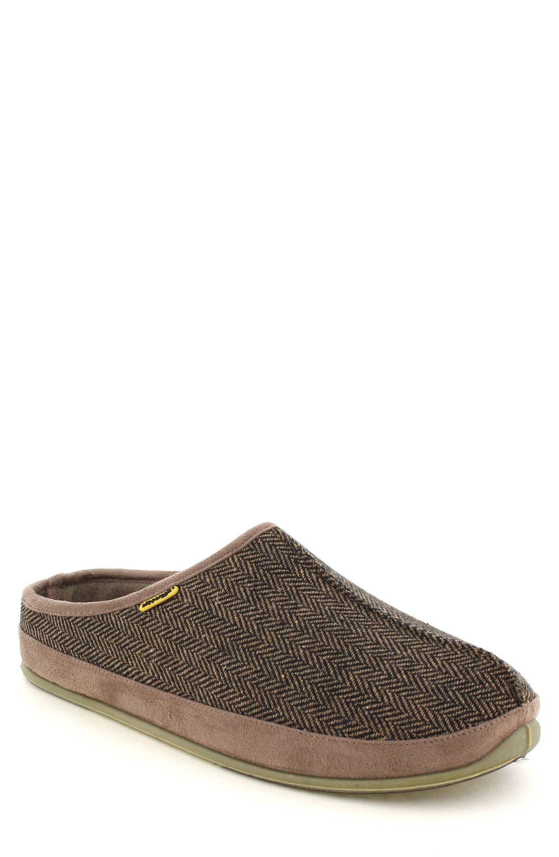'Wherever' Slipper, Main, color, BROWN TWEED