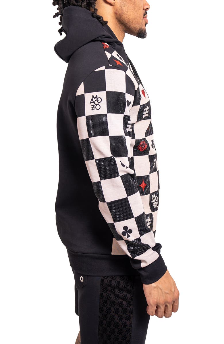 Maceoo Lionchess Embellished Graphic Hoodie, Alternate, color, Black