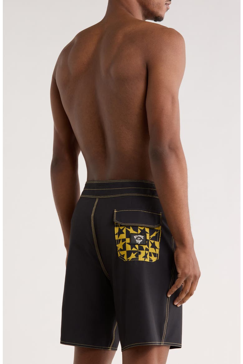 Black Star Surf Pro Board Shorts, Alternate, color, BLACK