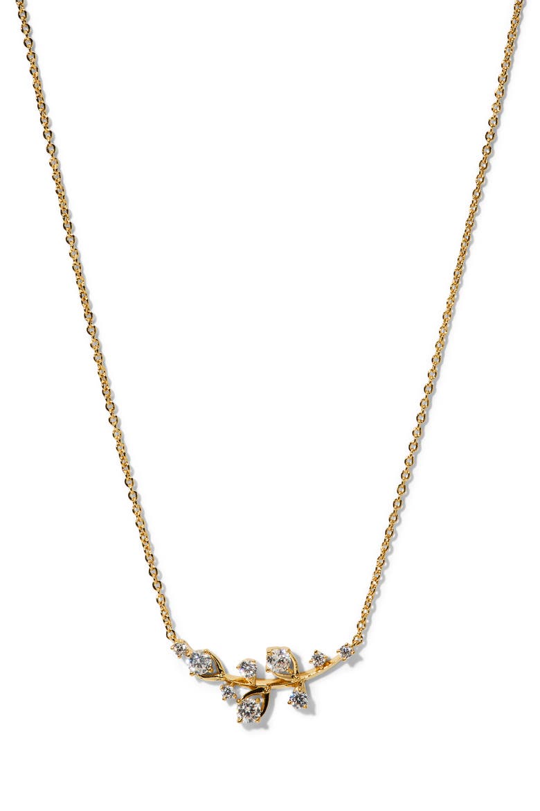 Adorn Leaf Pendant Necklace, Main, color, GOLD