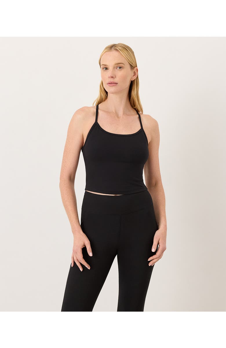 Pact On The Go-To Shelf Bra Tank Made With Organic Cotton, Main, color, Black