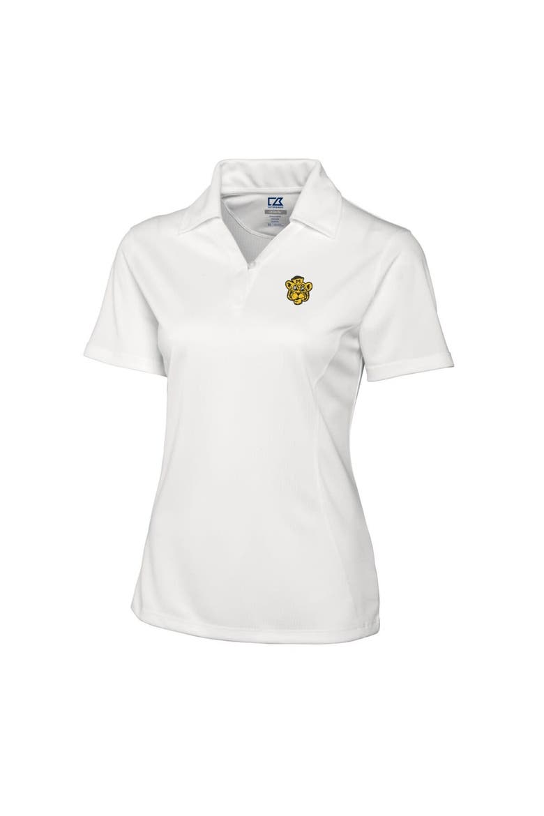 Women's Cutter & Buck White Missouri Tigers CB DryTec Genre Textured Solid Polo, Alternate, color, White