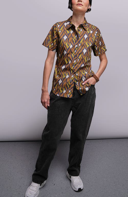 Wildfang The Essential Button Up Shirt In Brown