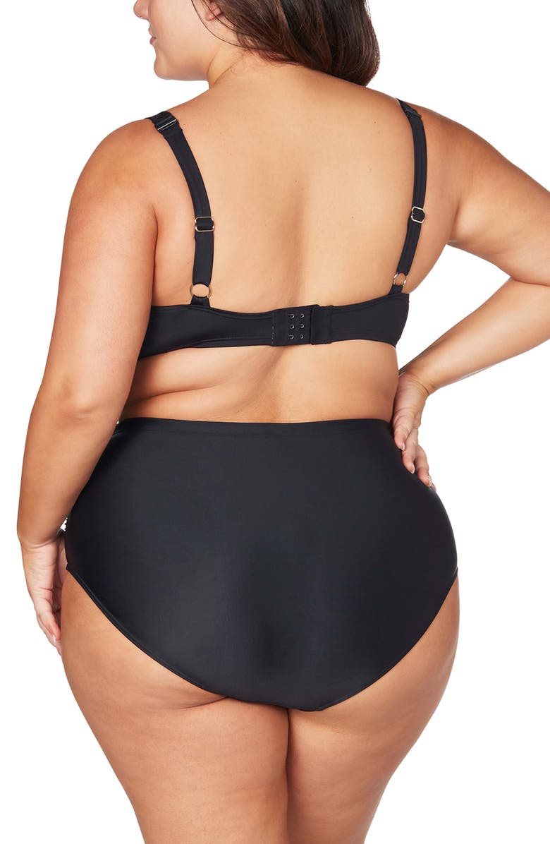 Artesands Hues High Waist Ruched Bikini Bottoms, Alternate, color, 