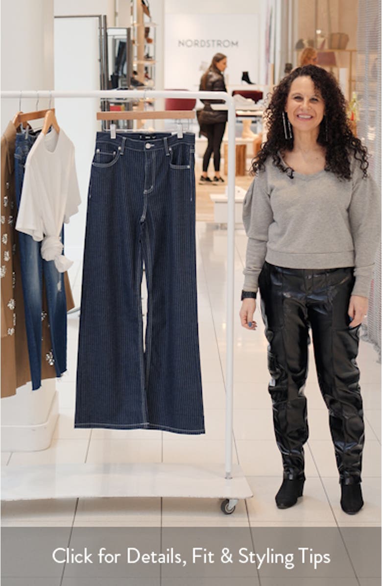Isola Stripe Straight Leg Jeans, sales video thumbnail