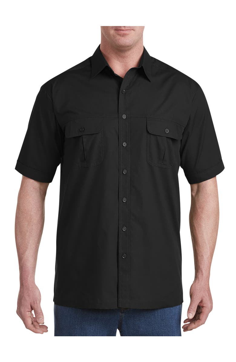 Harbor Bay by DXL Co-Pilot Sport Shirt, Main, color, Black
