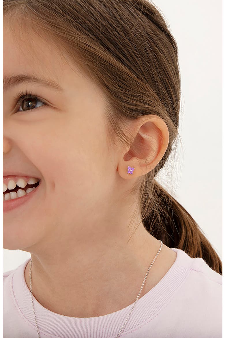Teenie Tiny Butterfly Earrings, Alternate, color, Pink