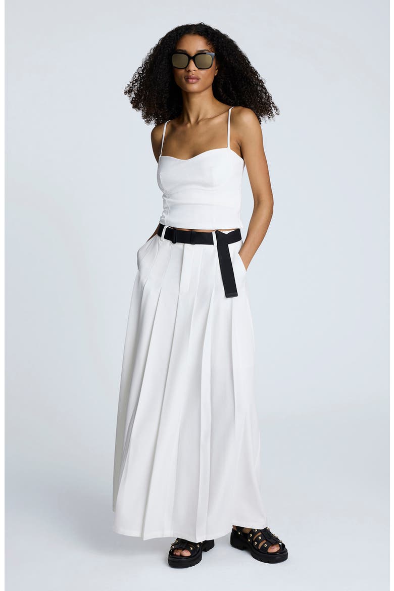 Pleated Maxi Skirt, Alternate, color, PURE WHITE
