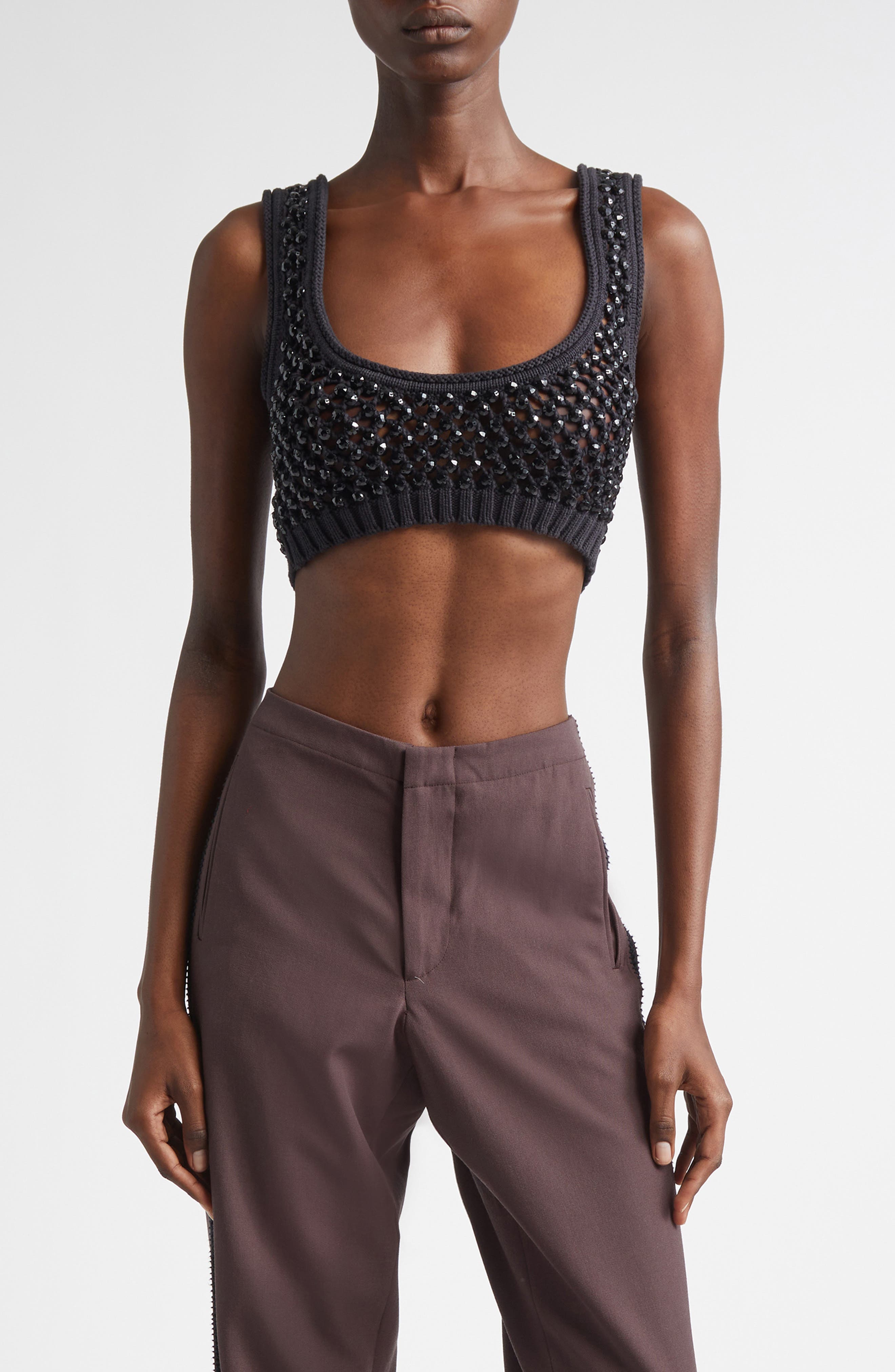 Diotima Lady Beaded Mesh Stitch Bralette (Women) | Nordstrom