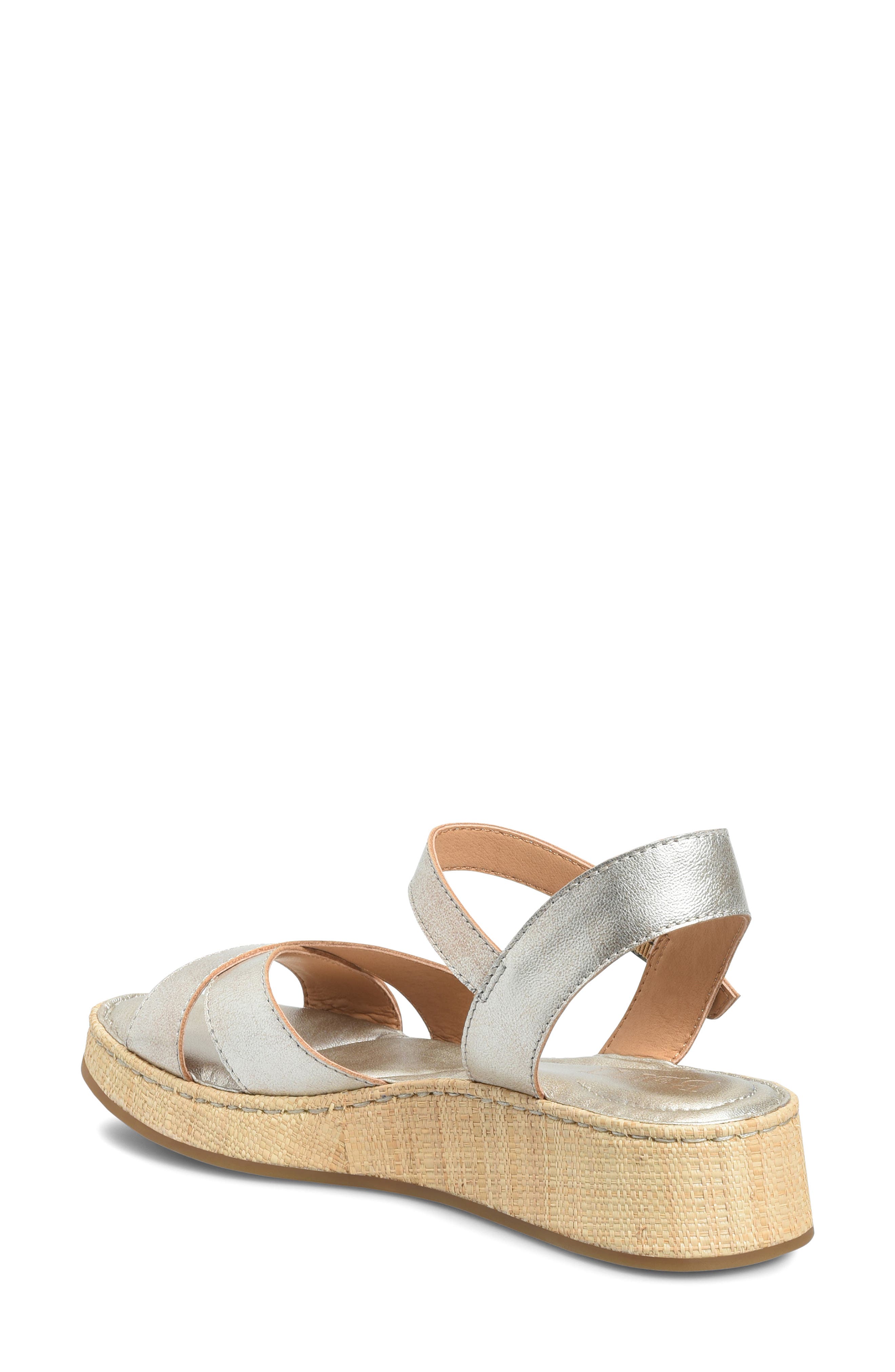 Børn Cannes Platform Sandal, Alternate, color, Light Gold Metallic