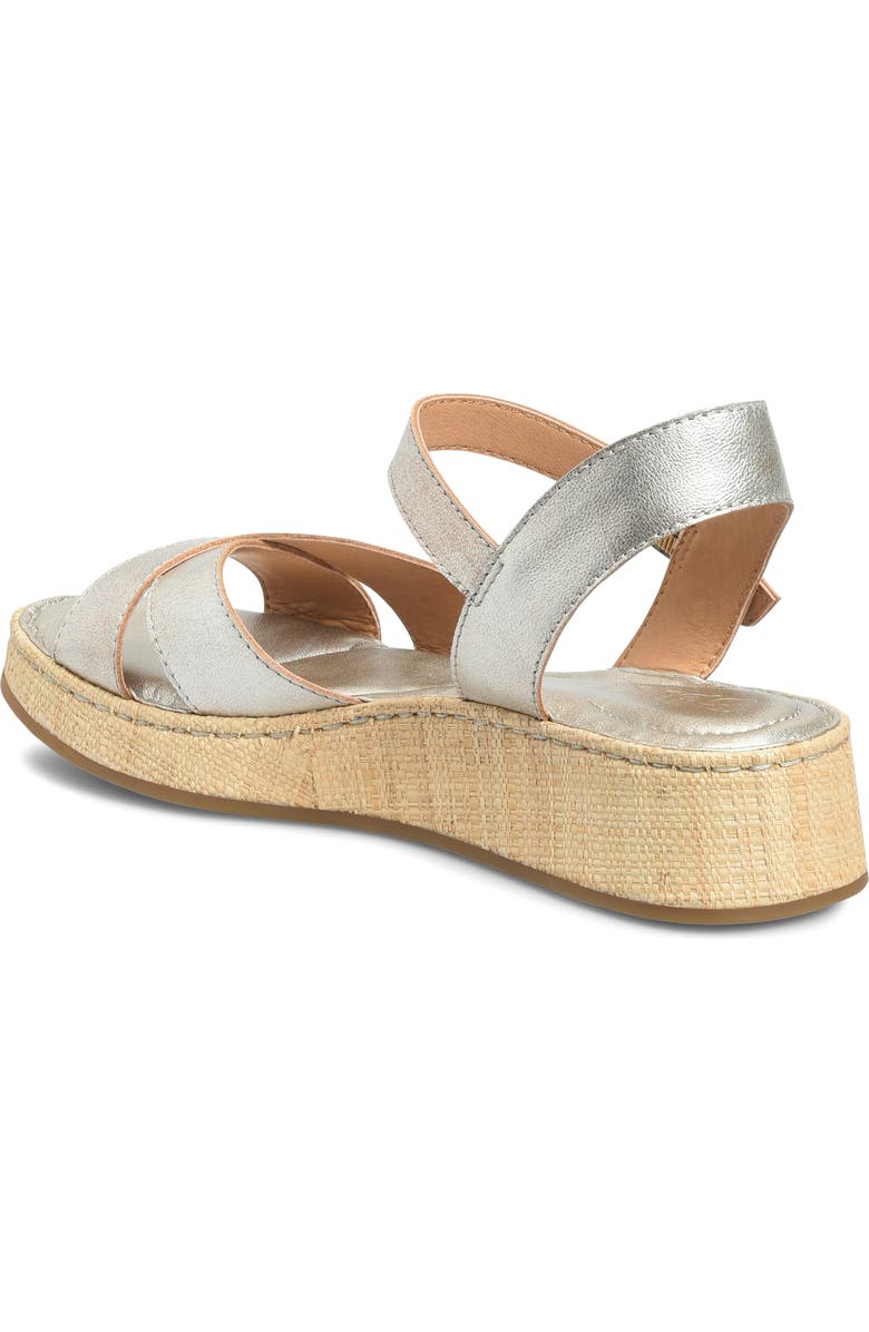 Børn Cannes Platform Sandal, Alternate, color, Light Gold Metallic
