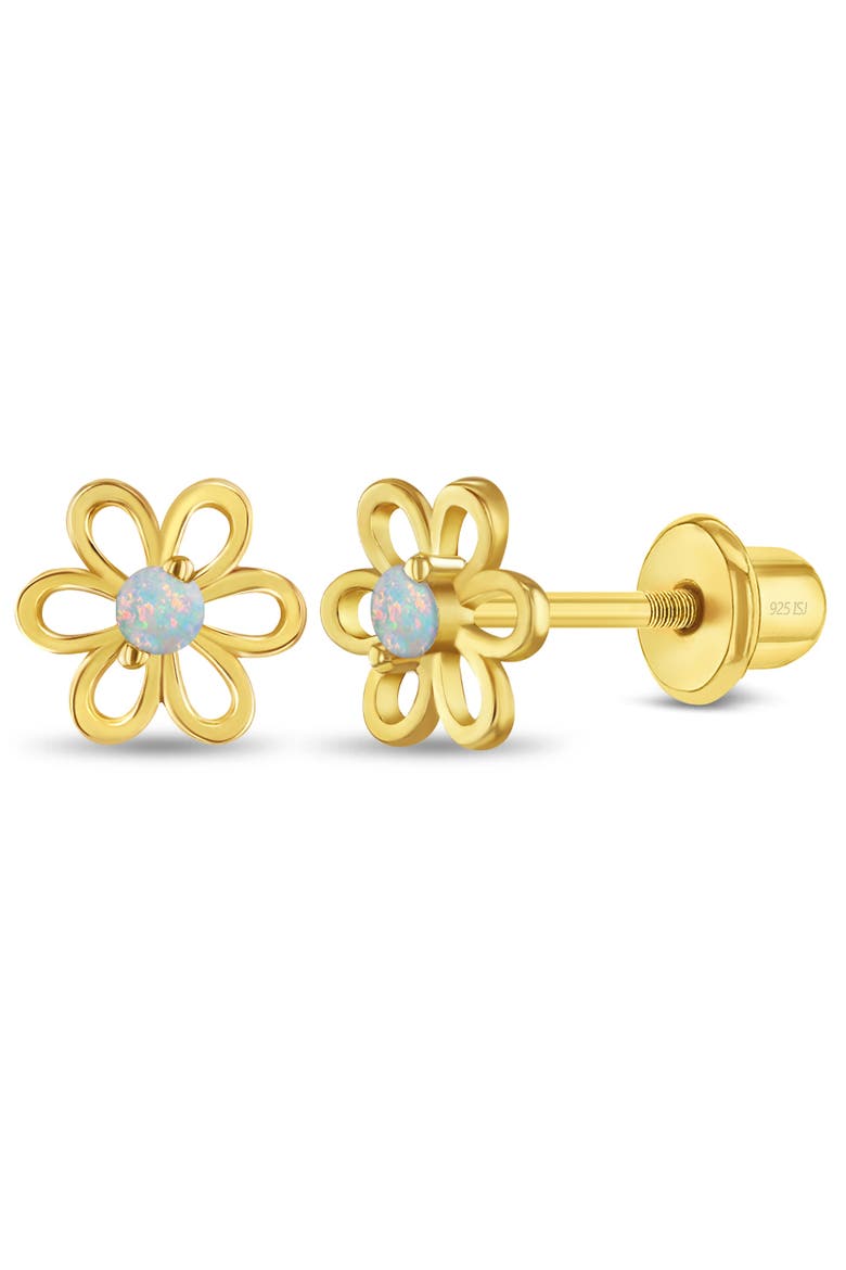 Opal Flower Girl Earrings, Main, color, Opal