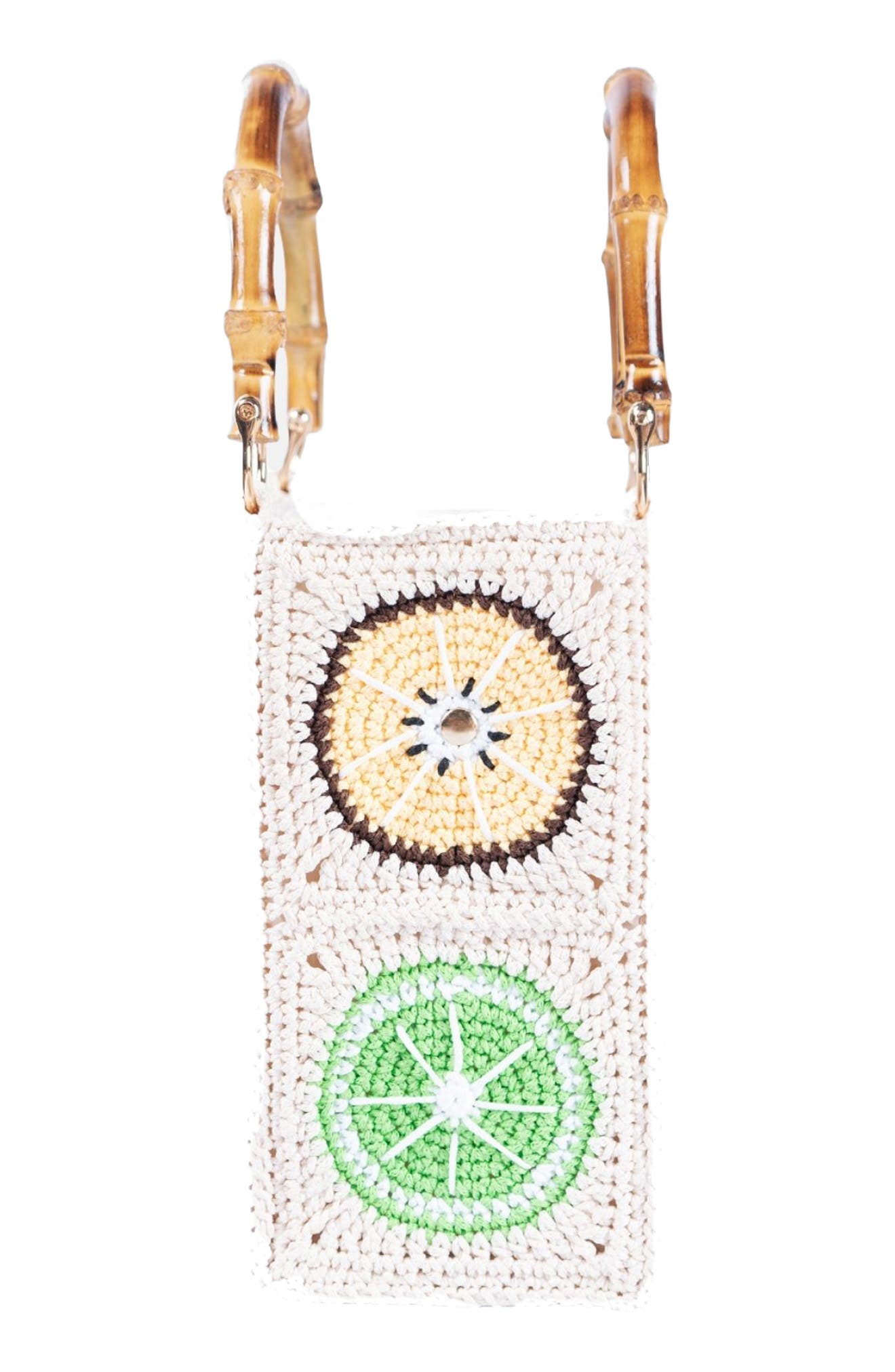 Jelavu Tutti Fruitti Bamboo Top Handle Bag, Alternate, color, Multi