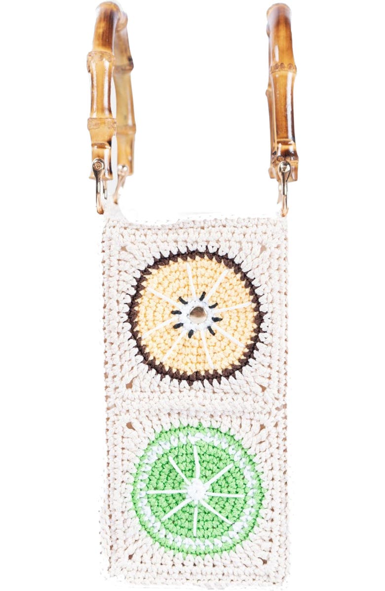 Jelavu Tutti Fruitti Bamboo Top Handle Bag, Alternate, color, Multi