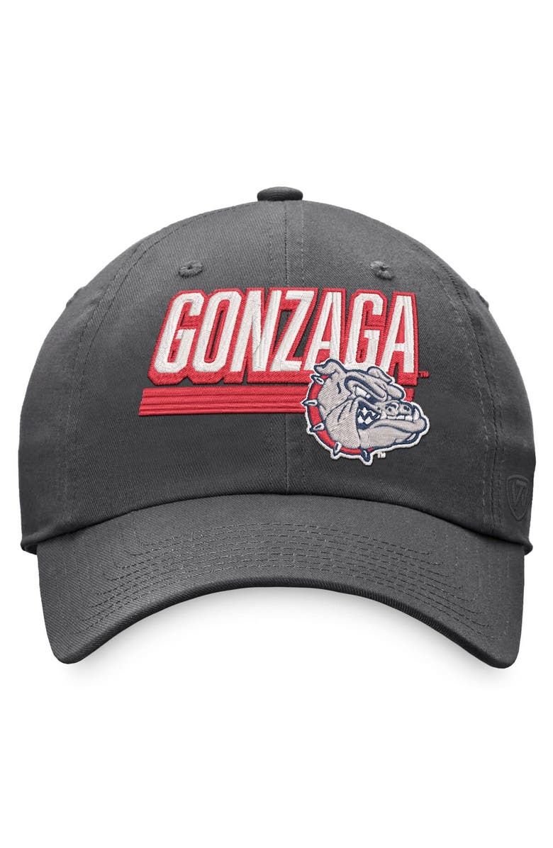 TOP OF THE WORLD Men's Top of the World Charcoal Gonzaga Bulldogs Slice Adjustable Hat, Alternate, color, 