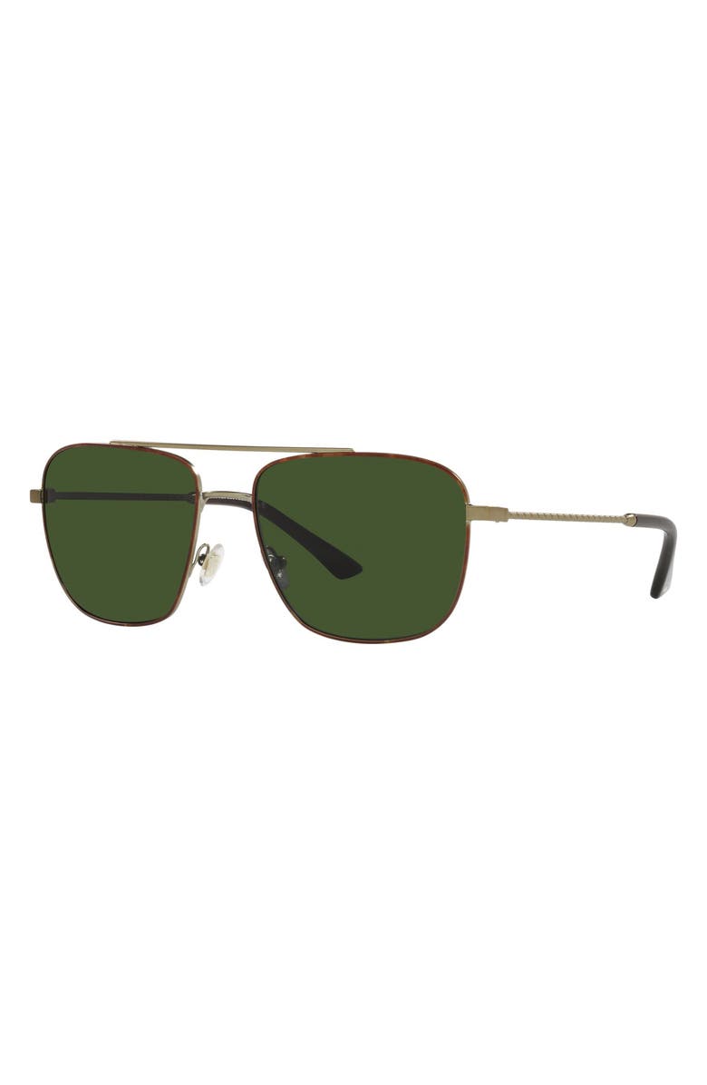 Brooks Brothers 57mm Square Sunglasses, Alternate, color,