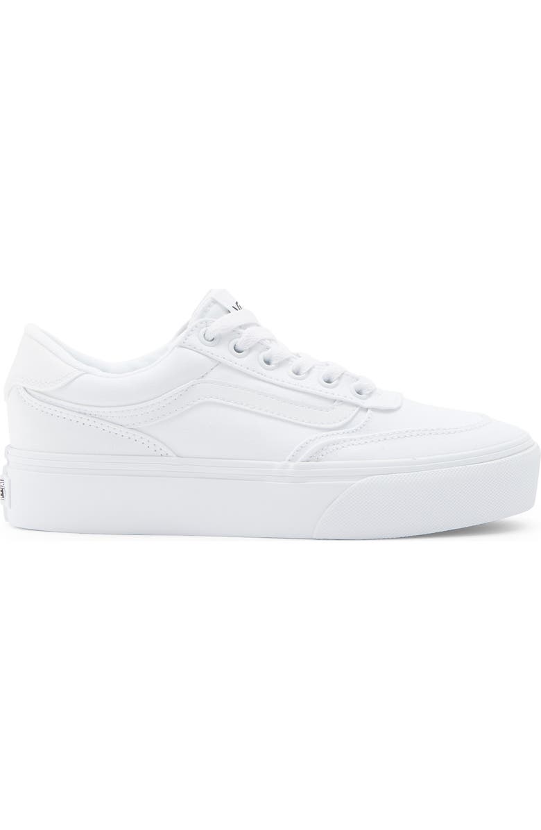 Vans Brooklyn Low Top Platform Sneaker, Alternate, color, Canvas White/White