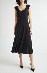 STAUD Flared Midi Dress