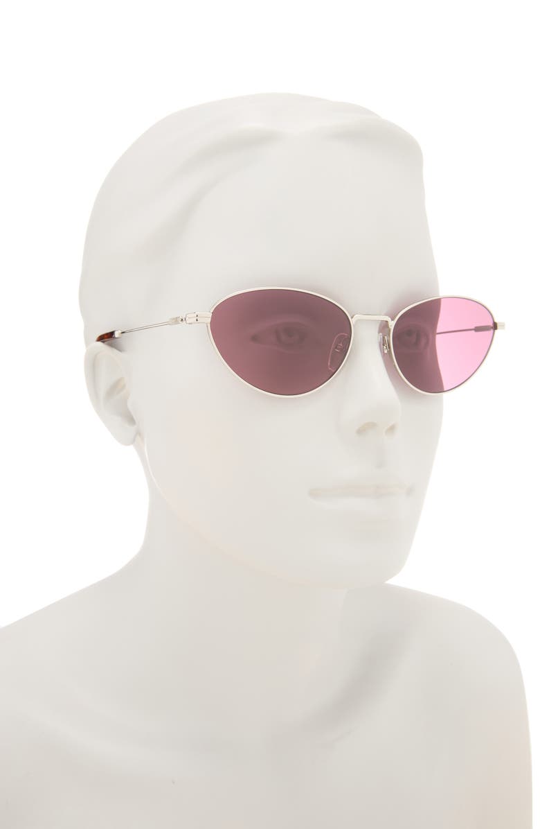 Moschino 61mm Gradient Pilot Sunglasses, Alternate, color, Palladium