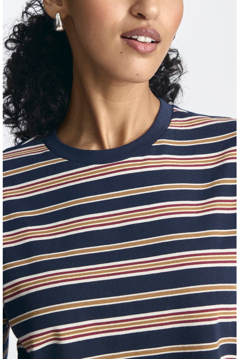 Stripe Cotton Jersey T-Shirt, Alternate, color, POLAR NIGHT STRIPE