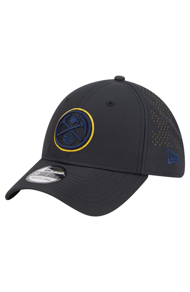New Era Men's New Era Black Denver Nuggets Night 39THIRTY Flex Hat, Main, color, Black